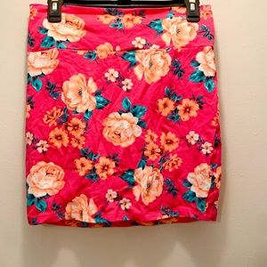 Charlotte Russe Floral Tight Skirt